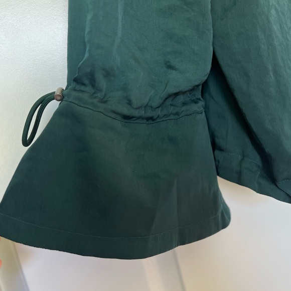 Halogen emerald green zip-up jacket Bell Sleeves with adjustable drawstrings Med - Picture 5 of 6